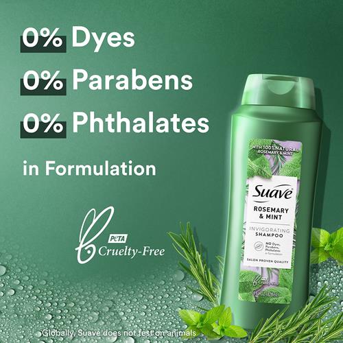 Suave Professionals Invigorating Shampoo For Dry And Damaged Hair Rosemary And Mint Paraben Free And Dye Free Hair 28 Oz