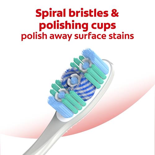 Colgate 360 Optic White Full Head Toothbrush, Medium