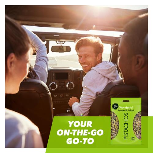 Wonderful Pistachios No Shells, Roasted & Salted Nuts, 6 Ounce Resealable Bag, Protein Snacks, Gluten Free, Healthy Snacks For Adults
