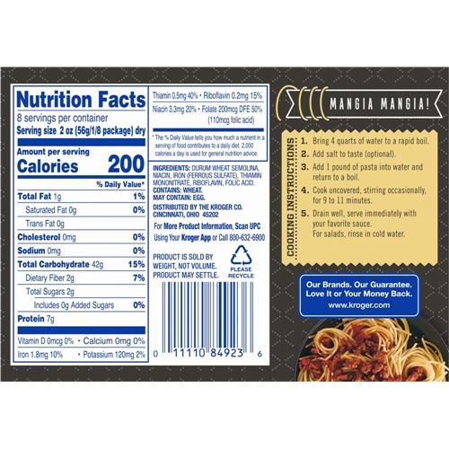 Kroger Pot Size Spaghetti 16 oz