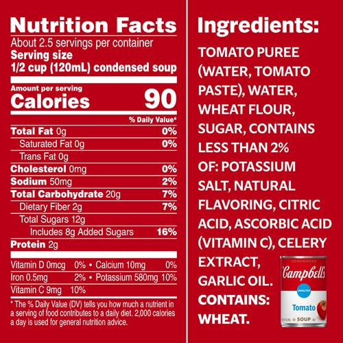 Campbells Condensed Unsalted Tomato Soup, 10.75 Oz Can