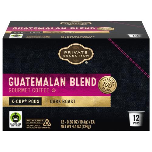 Private Selection Guatemalan Blend Dark Roast Coffee Pods 12 ct