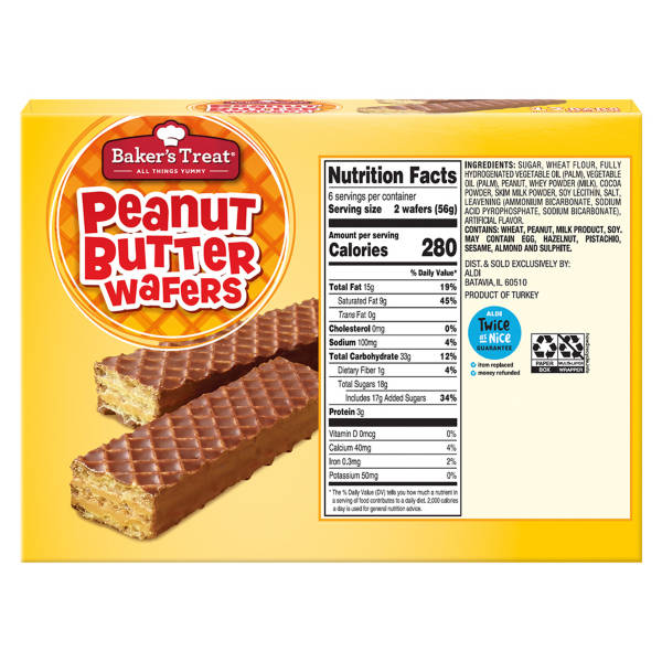 Baker's Treat Peanut Butter Wafers - 12 oz