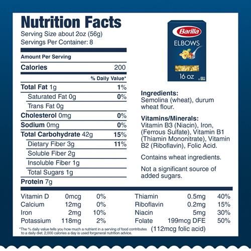 Barilla Pasta, Elbows, 16 Ounce