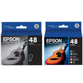 New, Pre-Owned - Epson T0489 Black, Cyan, Light Cyan, Magenta, Light Magenta, Yellow Ink Cartridges, Pack Of 6, T048920