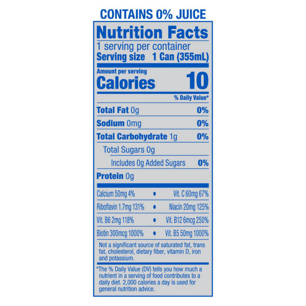 Summit Blue Raspberry Waves Energy Drink, 12 fl oz can