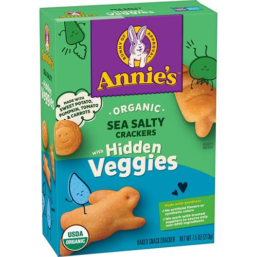Annies Organic, Hidden Veggie, Sea Salty Crackers 7.5 Oz