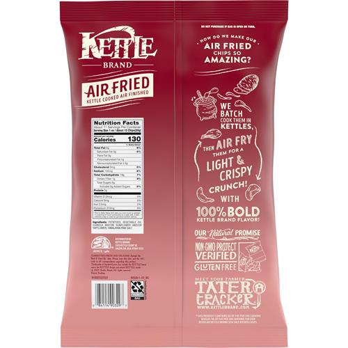 Kettle Brand Potato Chips, Air Fried Himalayan Salt Kettle Chips, 11.25 Oz Party Size Bag