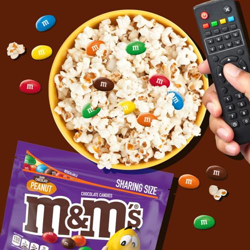 M&Ms Peanut Dark Chocolate Candy, Sharing Size, 9.4 Oz Resealable Bag