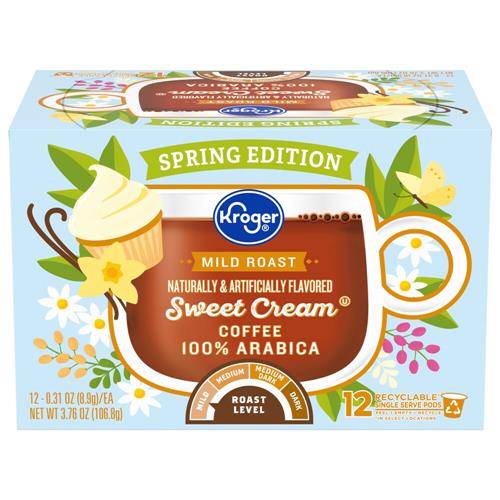 Kroger Mild Roast Vanilla Sweet Cream Coffee Pods 12 ct