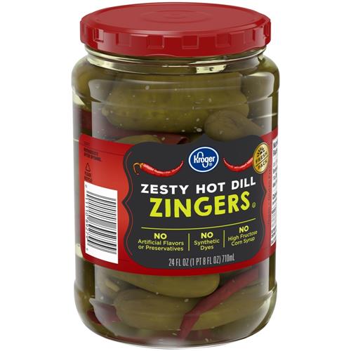 Kroger Zesty Hot Dill Zingers 24 fl oz