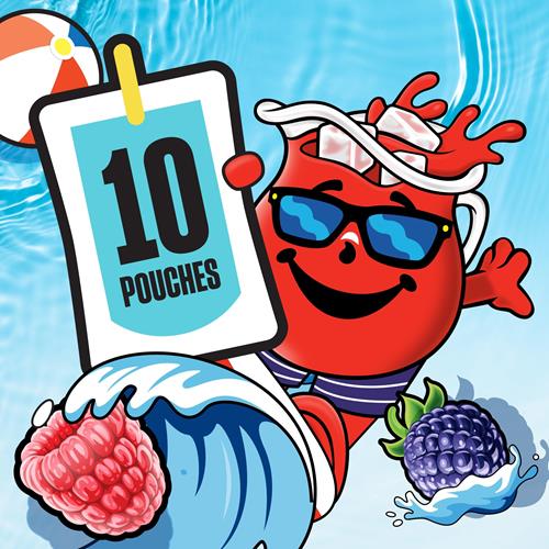 Kool-Aid Pool-Aid Berry Splash Flavored Drink, 10 Ct Box, 6 Oz Pouches