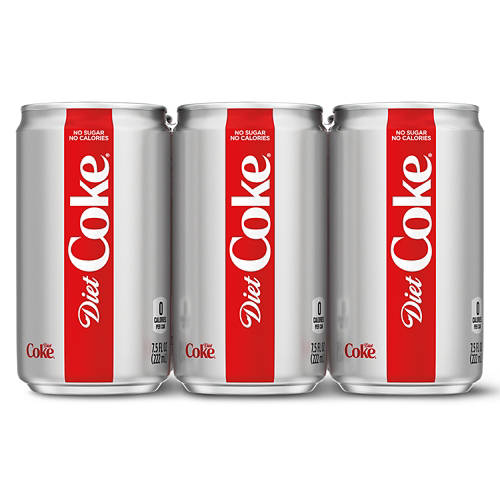 Coca-Cola Diet Coke Mini Cans - 6 Pack, 7.5 fl oz