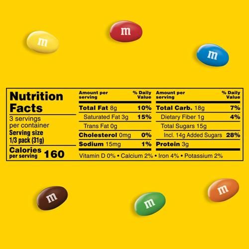 M&Ms Peanut Milk Chocolate Candy, Share Size, 3.27 Oz Bag
