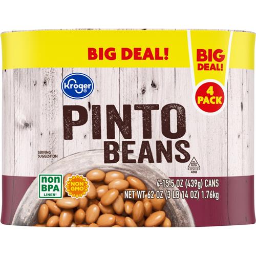 Kroger Pinto Beans 4 pk / 15.5 oz