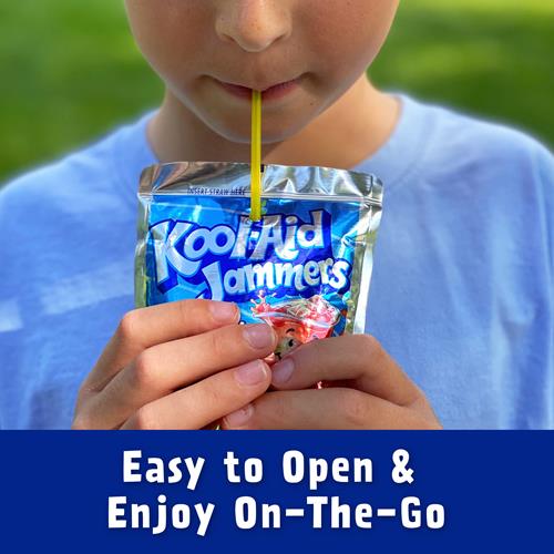 Kool-Aid Jammers Blue Raspberry Flavored Drink, 10 Ct Box, 6 Fl Oz Pouches