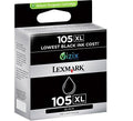 New, Pre-Owned - Lexmark 105XL High-Yield Black Inkjet Cartridge, 14N0822