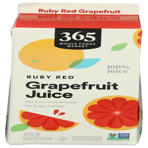 Whole Foods Market Ruby Red Grapefruit Juice, 52 Fl Oz