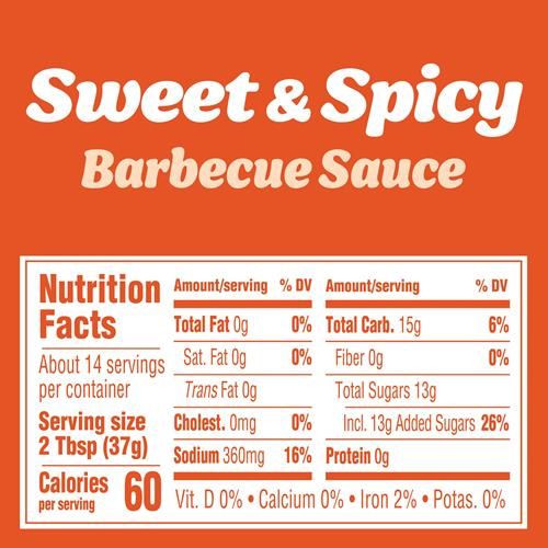 Kraft Sweet & Spicy Slow-Simmered Bbq Barbecue Sauce (18 Oz Bottle)