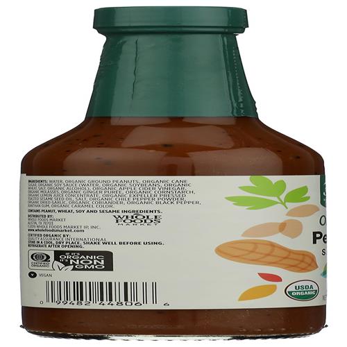 Whole Foods Market, Organic Peanut Sauce, 10 Oz