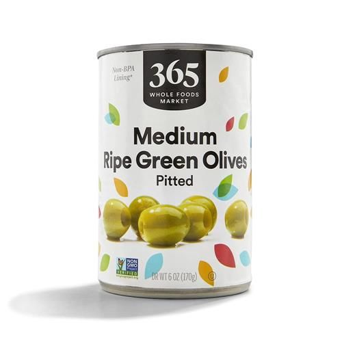 Whole Foods Market, Ripe Green Pitted Olives, 6 Oz