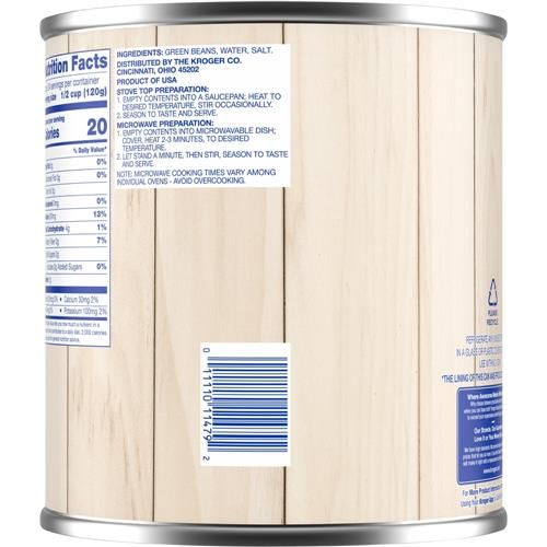 Kroger Cut Green Beans 102 oz