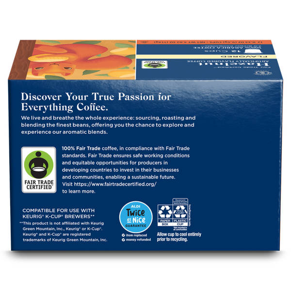Barissimo Fair Trade Hazelnut Flavored Coffee Pods, 12 count