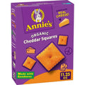 Annies Organic Original Cheddar Squares Baked Snack Crackers, Made With Real Cheese, 11.25 Oz