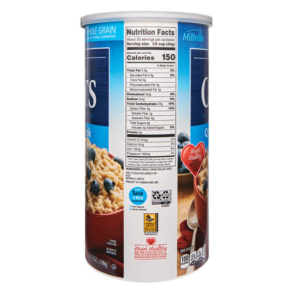 Millville Quick Oats, 42 oz