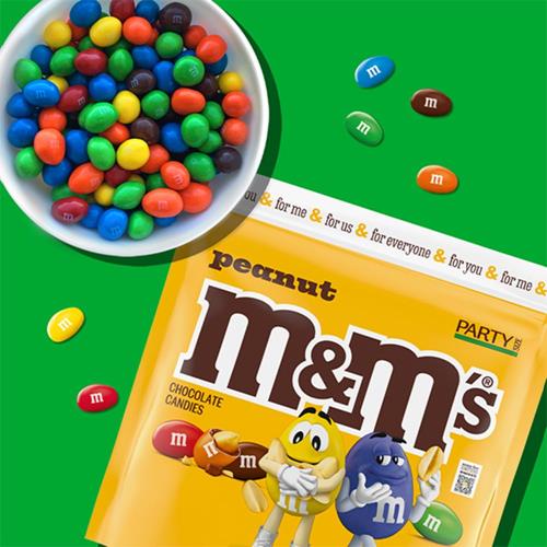 M&Ms Summer Peanut Milk Chocolate Candy, Party Size, 38 Oz Resealable Bulk Candy Bag