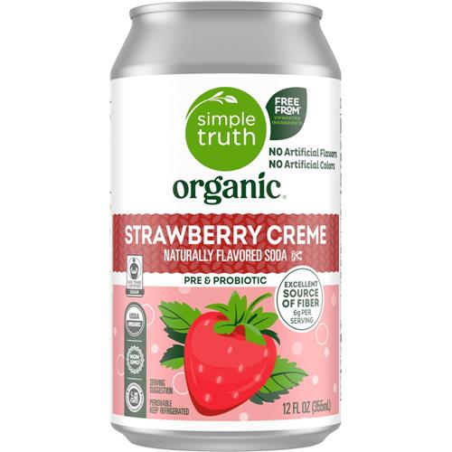 Simple Truth Organic Strawberry Cream Soda Single Can 12 fl oz