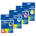 New, Pre-Owned - Brother LC504XL High Yield Multi-Color (BCMY) Ink Cartridge, 4-Pack