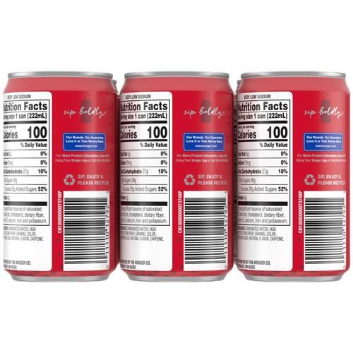 Kroger Big K Cola Mini Cans 6 pk / 7.5 fl oz