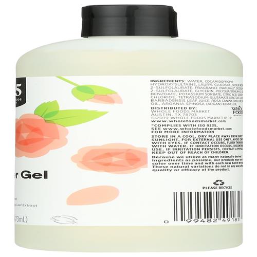 Whole Foods Market, Foaming Shower Gel, Rose Petal, 16 Fl Oz