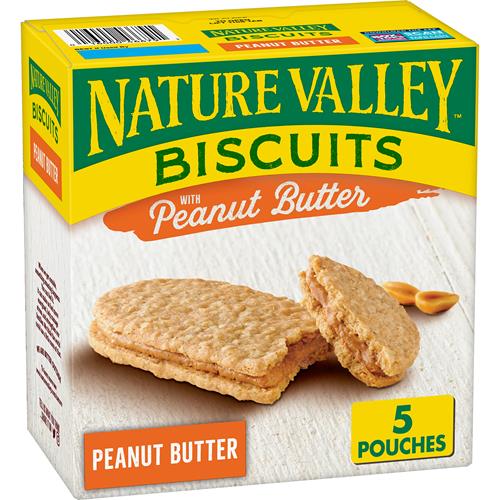 Nature Valley Biscuit Sandwiches, Peanut Butter Snack, 5 Ct, 6.75 Oz