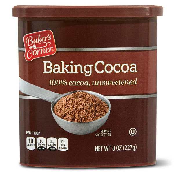 Baker's Corner Unsweetened Baking Cocoa Powder, 8 oz