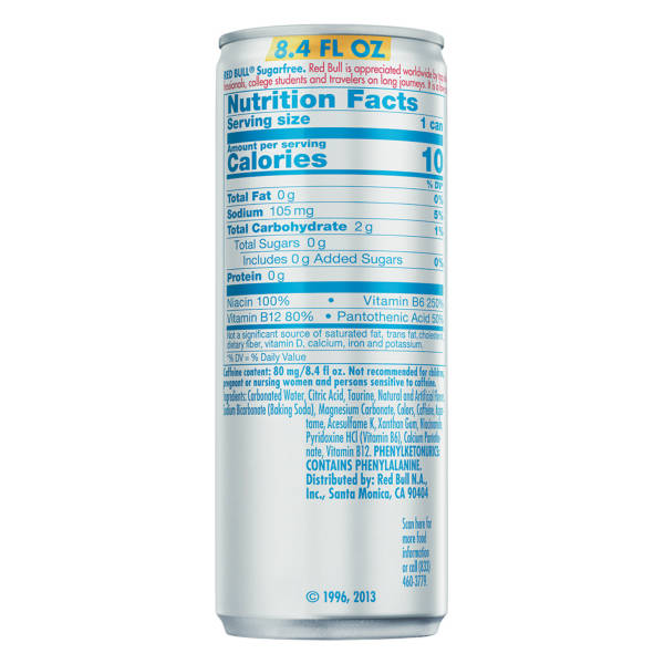 Red Bull Sugar Free Energy Drink, 8.4 fl oz