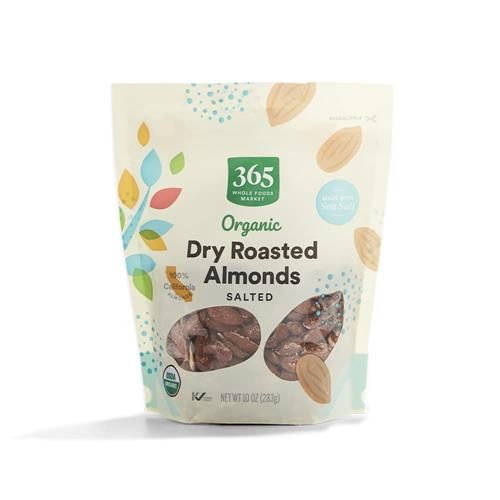 Whole Foods Market Organic Dry Roasted & Salted Almonds, 10 Oz