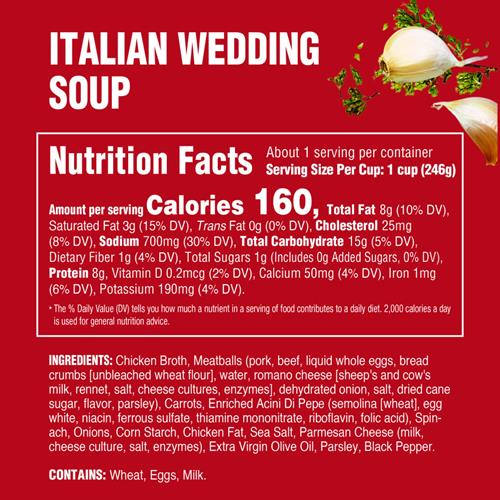 Raos Made For Home Italian Wedding Soup, 16Oz, Traditional Italian Heat And Serve Soup, Made With Premium Quality Vegetables