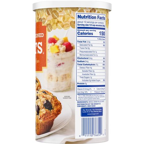 Kroger Old Fashioned Oats 18 oz