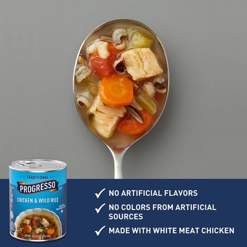 Progresso Traditional, Chicken And Wild Rice Soup, Gluten Free, 19 Oz.