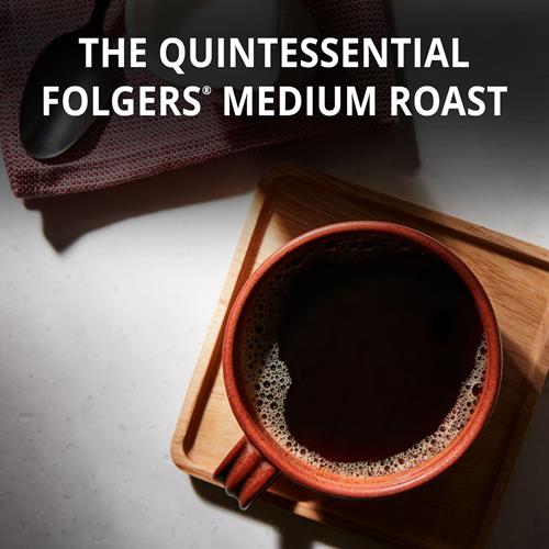 Folgers Classic Roast Coffee, Medium Roast, Keurig K-Cup Pods, 10 Count Box