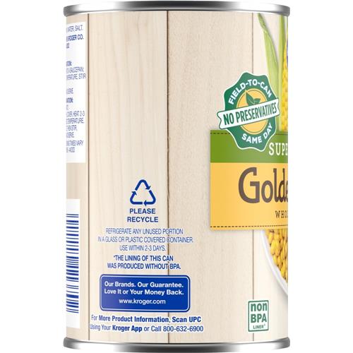 Kroger Super Sweet Golden Whole Kernel Corn 15.25 oz