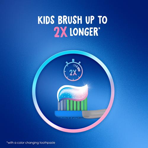 Crest Advanced Kids Fluoride Toothpaste, Bubblegum Flavor, 4.2 Oz, 3 Count, Color-Changing Anticavity Toothpaste