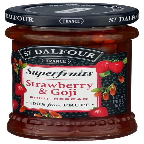 St Dalfour Strawberry & Goji Superfruits Spread, 6 Oz