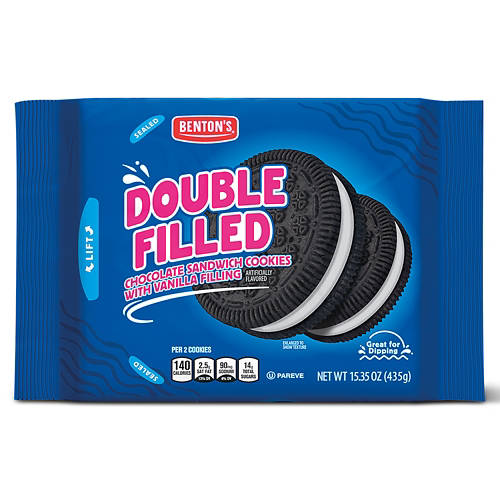 Benton's Double Filled Chocolate Sandwich Creme Cookies, 15.35 oz