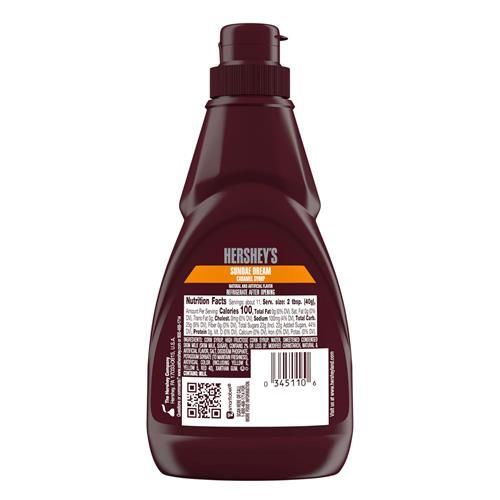 Hersheys Sundae Dream Caramel Syrup Bottle, 15 Oz