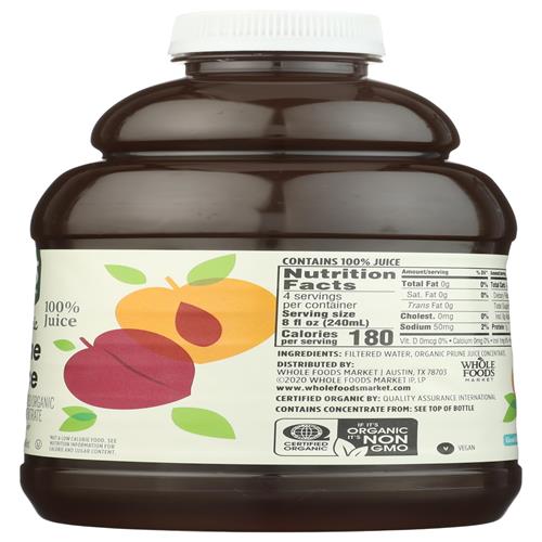 Whole Foods Market, Organic 100% Prune Juice, 32 Fz