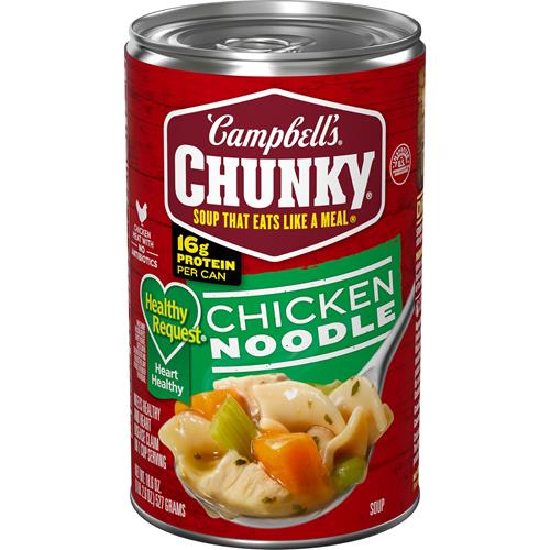 Campbells Chunky Soup, Healthy Request Chicken Noodle Soup, 18.8 Ounce Can