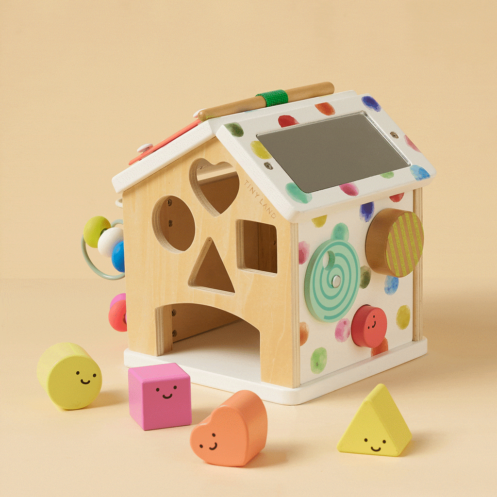 Brain & Hands Playset — Montessori Box (4–6 Months) + Activity Cube
